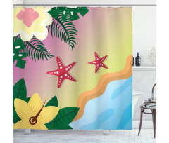 Lovey Tropic Nautical Shower Curtain