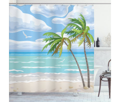 Summer Coast Wind Shower Curtain