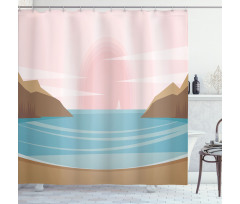 Bay and Pastel Sky Shower Curtain