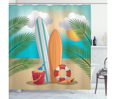 Summer Holiday Fun Shower Curtain