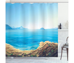 Seascape Cartoon Shower Curtain