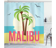 Malibu Sunset Ocean Shower Curtain