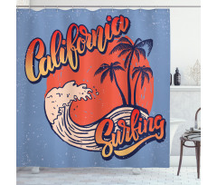 California Surfing Shower Curtain