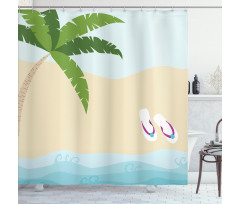 Flip Flops on Coast Shower Curtain