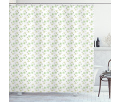 Pastel Exotic Leaves Art Shower Curtain