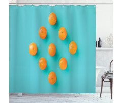 Modern Tangerine Art Shower Curtain