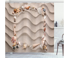 Seashell Square Frame Shower Curtain