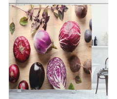 Vegetables and Figs Shower Curtain