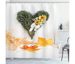 Dried Botany Heart Shower Curtain