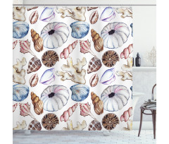 Seashell Coral Reef Shower Curtain