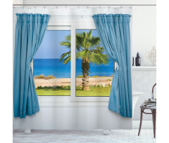 Shore Palm Tree Island Shower Curtain
