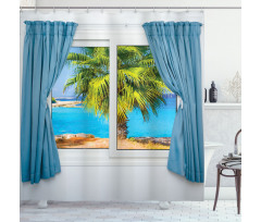 Tropical Beach Sun Shower Curtain