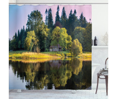 Country House in Woodland Shower Curtain