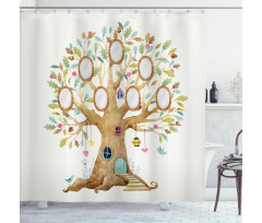 Forest Home Family Tree Shower Curtain