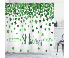 St Patrick's Day Shamrock Shower Curtain