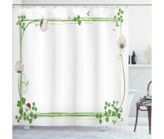 Rectangular Nature Art Frame Shower Curtain
