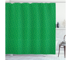 Irish Shamrock Leaves Shower Curtain