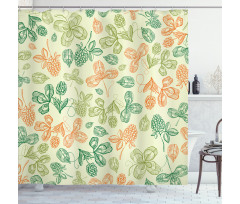Floral St Patrick's Day Art Shower Curtain
