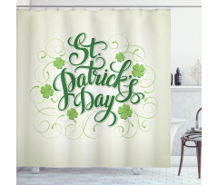 St Patrick's Day Swirls Art Shower Curtain