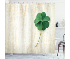 Close up Photo of Shamrock Shower Curtain