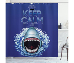 Wild Shark Hunter Shower Curtain