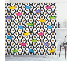 Penguin Ice Animals Shower Curtain