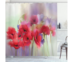 Spring Flowers Romantic Shower Curtain