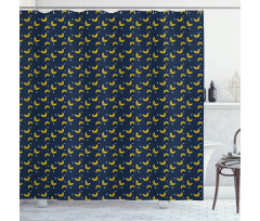 Simple Stars Crescents Shower Curtain