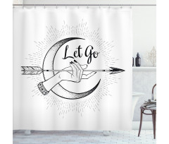 Bohemian Let Go Arrow Shower Curtain