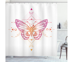 Butterfly Boho Art Shower Curtain