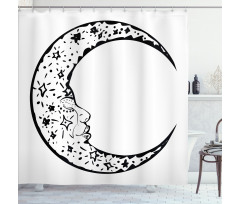 Modern Crescent Shower Curtain