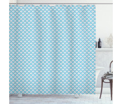 Simple Anchor Marine Circle Shower Curtain