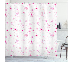 Pattern with Flowers Shower Curtain