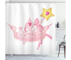 Crown and Magic Wand Shower Curtain