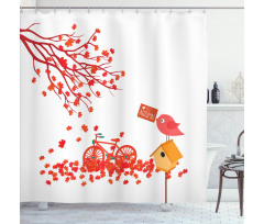 Tree Leaves Foliage Shower Curtain