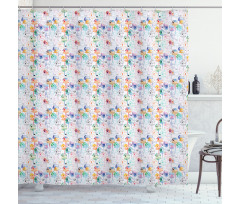 Colorful Nests Sketch Shower Curtain