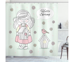 Spring Welcoming Shower Curtain