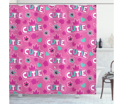 Crown Pattern Flower Shower Curtain