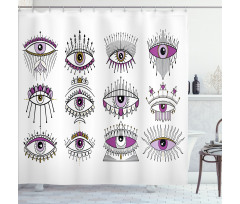 Evil Seeing Eye Sign Shower Curtain