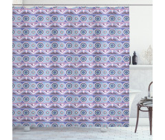 Circles Spots and Triangles Shower Curtain