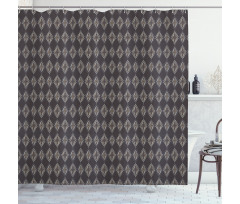 Rhombus in Earth Tones Shower Curtain