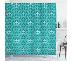 Fleur De Lis Pattern Shower Curtain