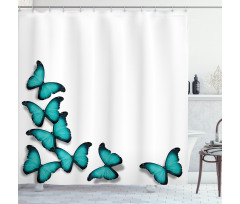 Sunny Butterflies Morphs Shower Curtain