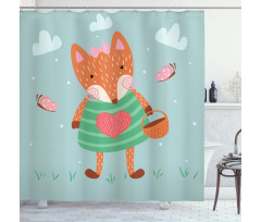 Nursery Animal with Dress Shower Curtain