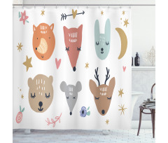 Scandinavian Animals Shower Curtain