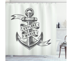 Adventurous Anchor Shower Curtain