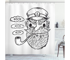 Bearded Captain Shower Curtain