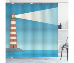 Lighthouse on Sea Shower Curtain