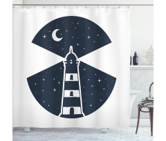 Lighthouse Night Shower Curtain