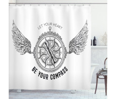 Antique Compass Shower Curtain